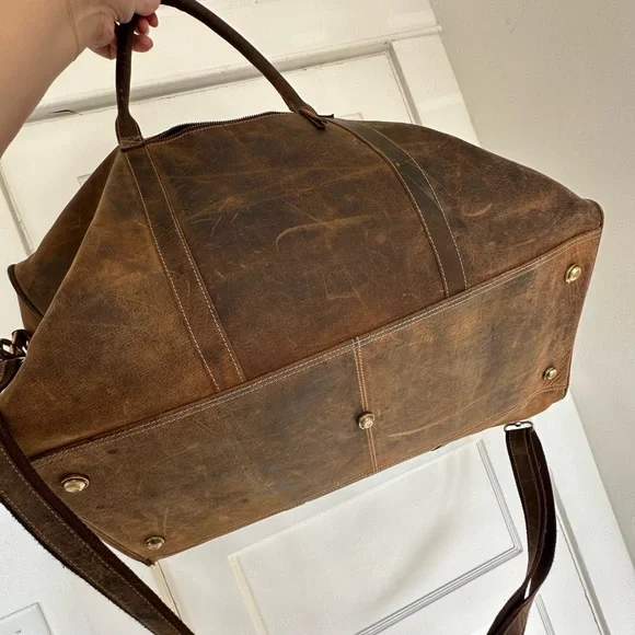 Komalc Buffalo Leather Duffel Bag